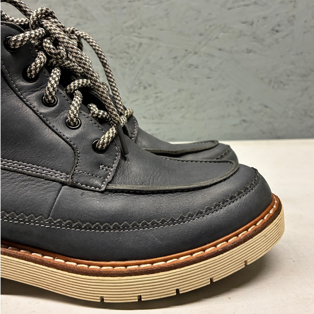Clarks Boots Women's 6.5M Navy Leather Waterproof Ankle Winter Hiking Outdoor - Picture 3 of 15